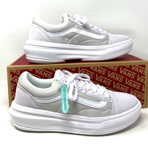 VANS Old Skool Overt CC Platform Shoes White Suede Canvas Men's Low VN0A7Q5ELGX - Picture 3 of 11